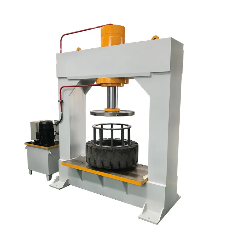 80ton Solid Tire Pressure machine for forklift tyre hydraulic press machine