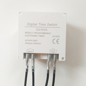 CE RoHS CN101A זמן מתג 220V 110V 24V 12V עם <span class=keywords><strong>4</strong></span> חוטים LCD תצוגת יומי שבועי לתכנות הדיגיטלי טיימר