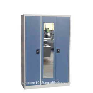 中国金属储物柜制造工厂低价出售高品质家用大镜子卧室衣柜 - Product Image 2