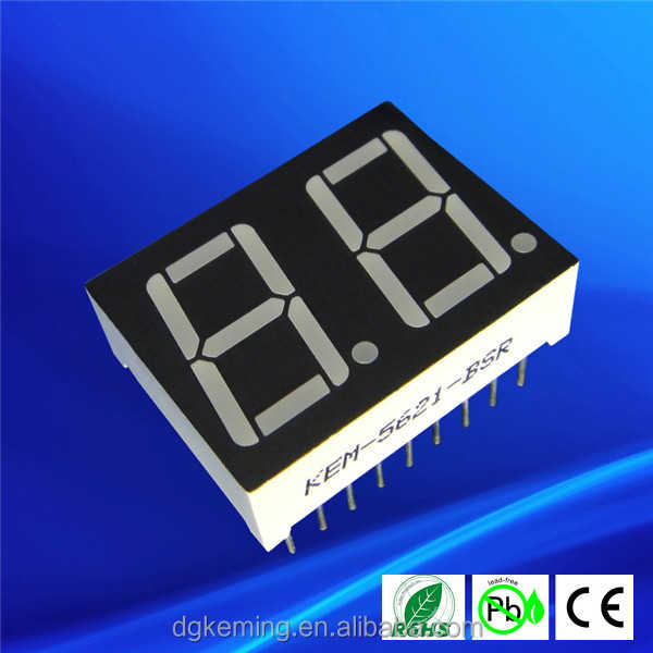 White 2 Digit 0.56 Inch Dual 7 Segment Led Display 2 Digits 18 Pins