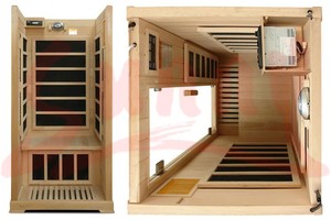 Hemlock uzak kızılötesi Sauna kabini, 1 Kişi Kızıl Ötesi Isı Kızılötesi Sauna Odası