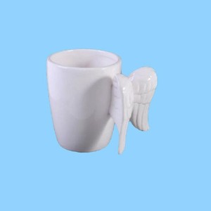 Seramik renkli melek kanat kolu bardak, fabrika özelleştirilmiş 301-400ml seramik kahve kupa - Product Image 2