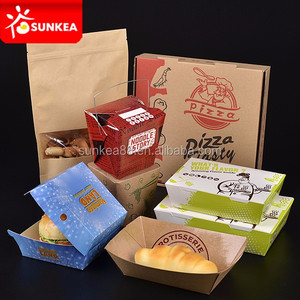 Tek kullanımlık paket biyobozunur baskılı % kağit kutu fast food ambalajı - Product Image 2