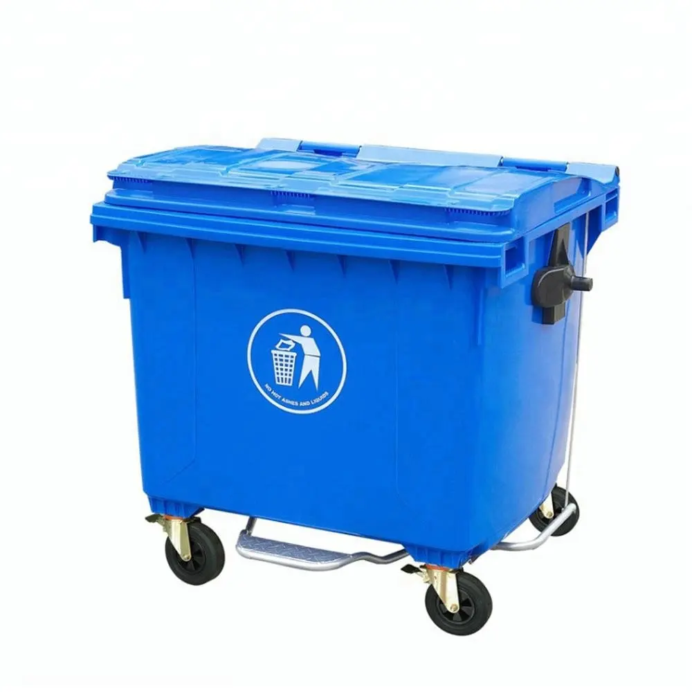 Высококачественный пластиковый мусорный контейнер 1100 л, мусорные контейнеры, пластиковый контейнер для переработки