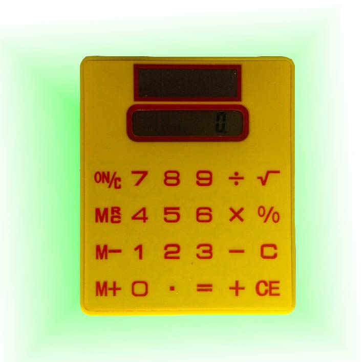 Promozionale Regalo del capretto Extra Sottile Touch Screen Calcolatrice Solare