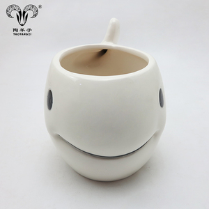 新设计可爱的3D鲸鱼形陶瓷杯咖啡杯