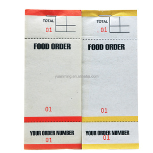 剥离酒吧食品订单垫 50gsm 新闻纸具有 3 个位置的序列号和每条穿孔线英国