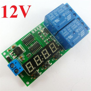 12 v 2 canali multi-funzione di tempo relè di ritardo <span class=keywords><strong>timer</strong></span> interruttore del motore di controllo motore in avanti e retromarcia linea dello zero linea di fuoco