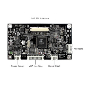 <strong>VGA</strong> AV LCD Board kyvn2v6 Work for 5&quot; ZJ050NA-08C 640X480 50Pin TTL LCD Screen