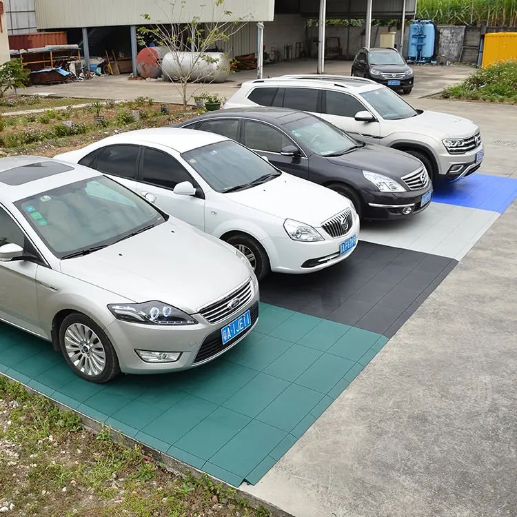 Suelo de garaje entrelazado de pp de alta calidad, suelo de estacionamiento al aire libre, alfombrillas de campo de protección de hierba de estacionamiento de coche