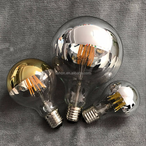 Newest Product <strong>Led</strong> Light Bulb <strong>G50</strong> <strong>3w</strong> 4w Half Mirror Chrome <strong>Led</strong> Filament Bulb