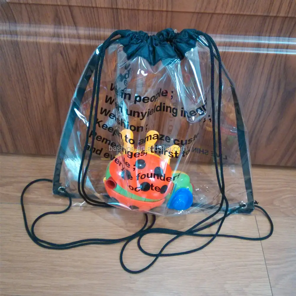 पीवीसी प्लास्टिक प्रकार बिकनी swimwear के drawstring बैग