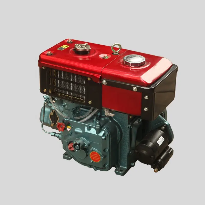 Su soğutma 5.67kw el başlangıç SCDC R180 tek silindirli dizel motor
