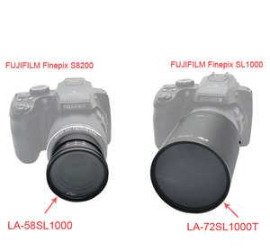 KIWIfotos 用于 FUJIFILM Finepix S8200 和 sl1000camerts 的 LA-58SL1000 金属过滤器镜头适配器