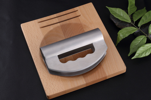 Stainless Steelペスト<span class=keywords><strong>Cutter</strong></span> Mezzaluna <span class=keywords><strong>Cutter</strong></span>ハーブチョッパーとダブルブレードカッター