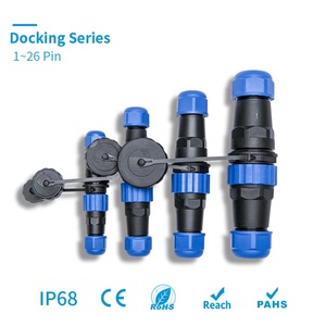 Ip68 waterproof connector male female sd sp13 16 20 28 2 4 5 6 7 9 14 3 pin <strong>led</strong> butt wire cable connector aviation plug TNYICN