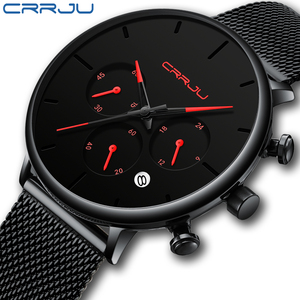 CRRJU2271トップホットセールCRRJUファッションウォッチメンズ防水超薄型メンズウォッチユニークな高級スポーツウォッチ - Product Image 5