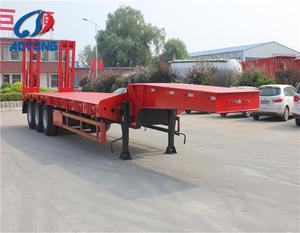 JUYUAN 重型实用三轴梯级拖车/低装载机拖车/下降甲板卡车拖车