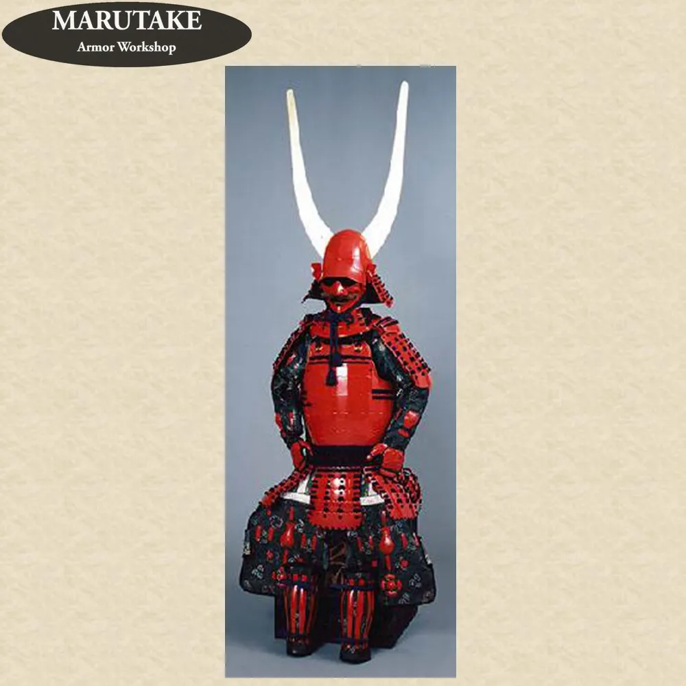 Copia di Ii L'armatura di Naomasa Autentico indossabile armatura samurai Giapponese abilità tradizionali tv oggetti di scena di film samurai armatura di serie