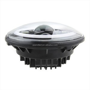 New Super <strong>Bright</strong> 7&quot; Round High/Low Beam Led Headlight with Halo Ring Angel Eyes White/blue/amber/<strong>red</strong>/green Colors for Jeep