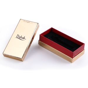 新的豪华金和红色天鹅绒口红包装礼品盒与泡沫插入 - Product Image 2