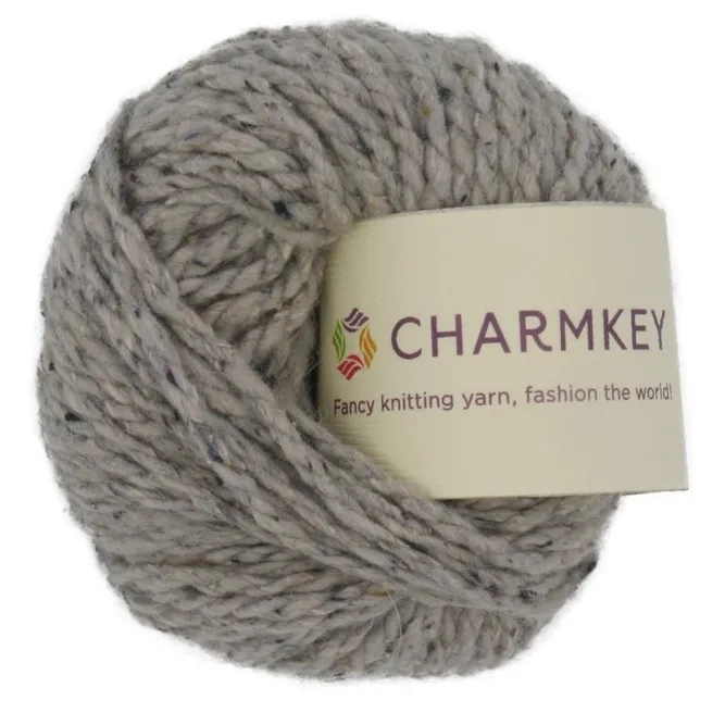 Charmkey-hilo mezclado de lana de alpaca para tejer, seda