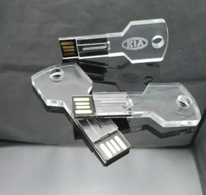 批发钥匙 Usb 水晶闪存驱动器与 led灯
