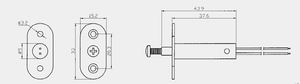 Tamper/Plunger Magnetic <strong>Alarm</strong> Contact Door Window Sensor Switches BR-1052