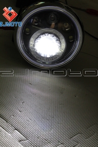 אופנוע 7 "LED פנס 12V גבוה נמוך Beam ריצה אור עבור ופר Bobber
