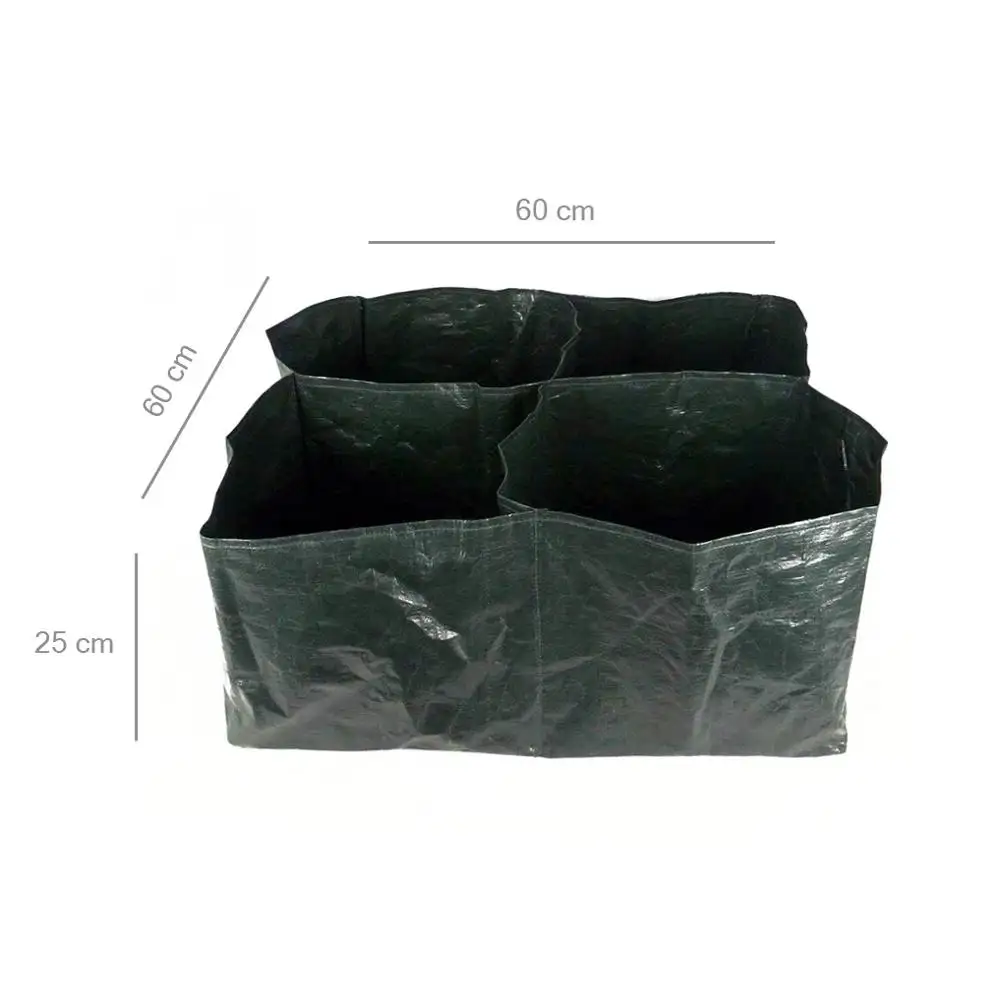 Полиэтиленовый садовый фетровый мешок для выращивания растений, зеленый цвет, 150 г/кв. М
