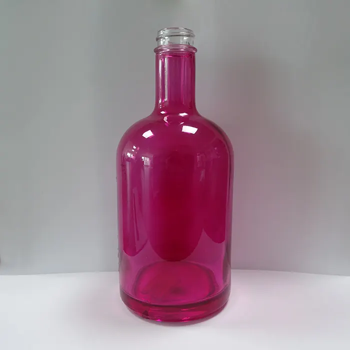Tapón de rosca rosa, botellas de licor de crema de malta de 500 ml con logotipo personalizado