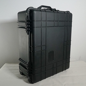 大塑料盒储物盒塑料工具箱手推车硬工具拉杆箱带泡沫