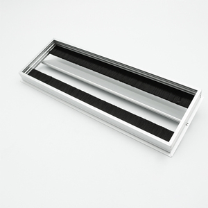 家具五金双开金属双开铝合金电刷线盒电缆索环办公书桌 - Product Image 3