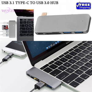 5 in 1 usb-c usb 3.0 Hub çoklu tip c Spliter adaptörü usb3.0 kart okuyucu Macbook Samaung için Huawei Google Chromebook ASUS HP