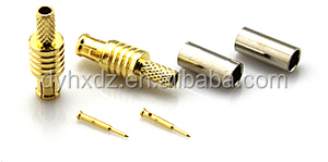 <strong>MCX</strong> Right Angle Female <strong>Jack</strong> Crimp Coaxial Connector for RG316 RG174 Cable