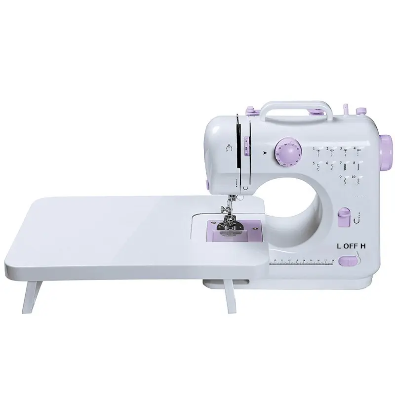 Multifunctional Type Hand Sewing Machine Expansion Table Mini Household Electric With Light Cutter Foot Pedal