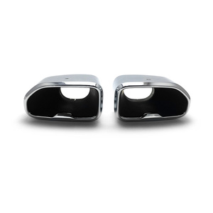 Krom Parlak gümüş 304 Paslanmaz Çelik Egzoz sonu İpuçları Susturucu memesi fit BMW G01 X3 G02 X4 2018 2019