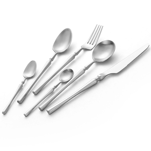 Gold Plated <strong>Flatware</strong> Set Pink Matte Stainless Steel Cutlery Knife Fork and Spoon Set for Restaurant - Product Image 3