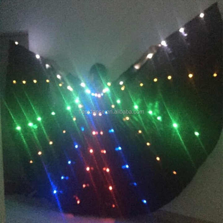 LED Isis Wings Belly Dance Club Costume Show Rechargeable Led Rainbow Light Isis Wing