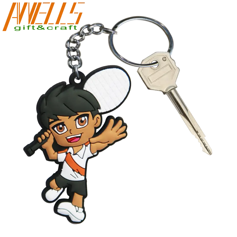 Cartoon PVC Soft Rubber Keychain Keyring Gift Novelty Souvenir Advertising Key Ring Key Chain