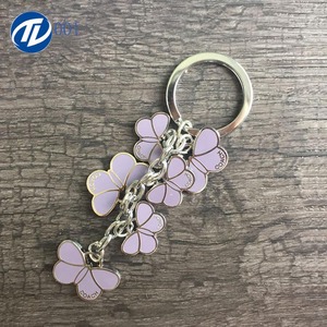 工厂制作时尚礼品定制金属蝴蝶钥匙扣 - Product Image 1
