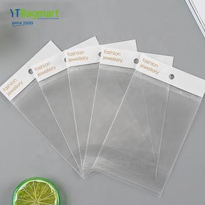 YTBagmart中国供应商食品级定制塑料Bopp聚袋透明透明玻璃纸大提琴袋带头卡
