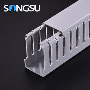 Tutte le Dimensioni 40x40mm Pvc Cavo Condotto Solido Attraverso Scanalato Tipo di Plastica Trunking