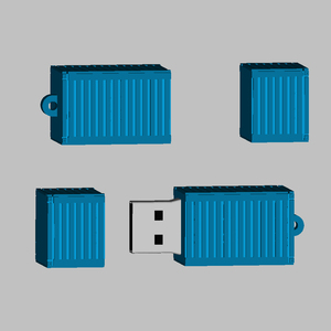 促销礼品定制 PVC 材料定制标志 4GB 集装箱形状 usb 闪存驱动器 - Product Image 3