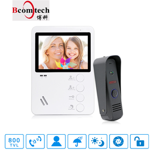 Hotsale 4 Wired Small Door Bell Doorbell , Smart Home <strong>Mini</strong> 4.3&quot; TFT Color Monitor <strong>Intercom</strong> <strong>System</strong> Electronic Doorbell