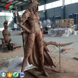 Oyun alanı yaşam heykeli boyutu Sylvanas Windrunner film fiberglas heykel Dino şehir sanat & koleksiyon yapay LCDW000141