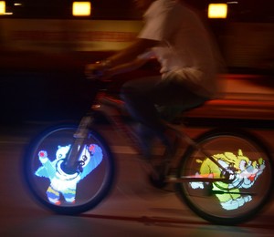 תבנית 128 LED Programed DIY מגניב אופניים אור