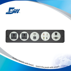 Multi Audio Wall <strong>Socket</strong>/Aluminum Panel Mounted Hotel Media Hub