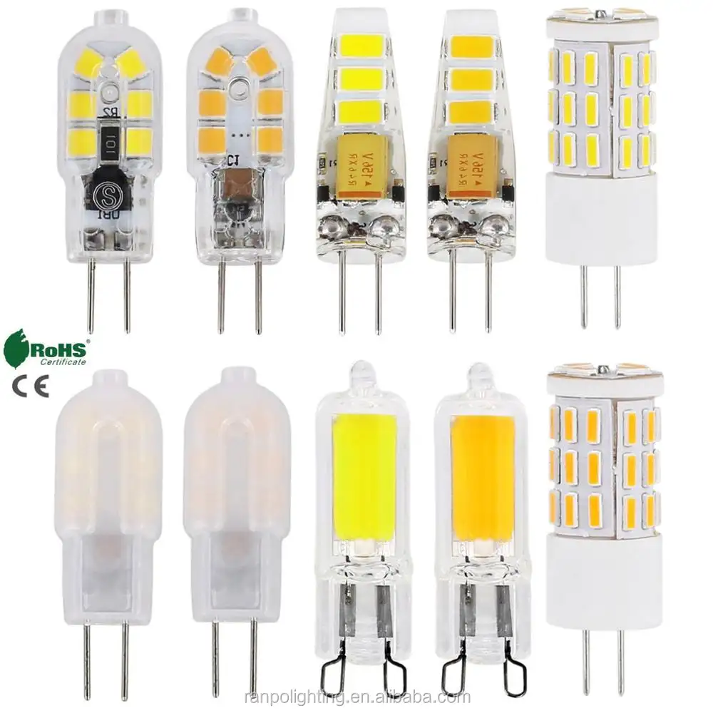 Di Vendita caldo G4 G9 Del Silicone di Cristallo Lampadina Del Cereale Del LED 3W 4W 6W 8W Lampada del Riflettore 220V AC / DC 12V Risparmio energetico