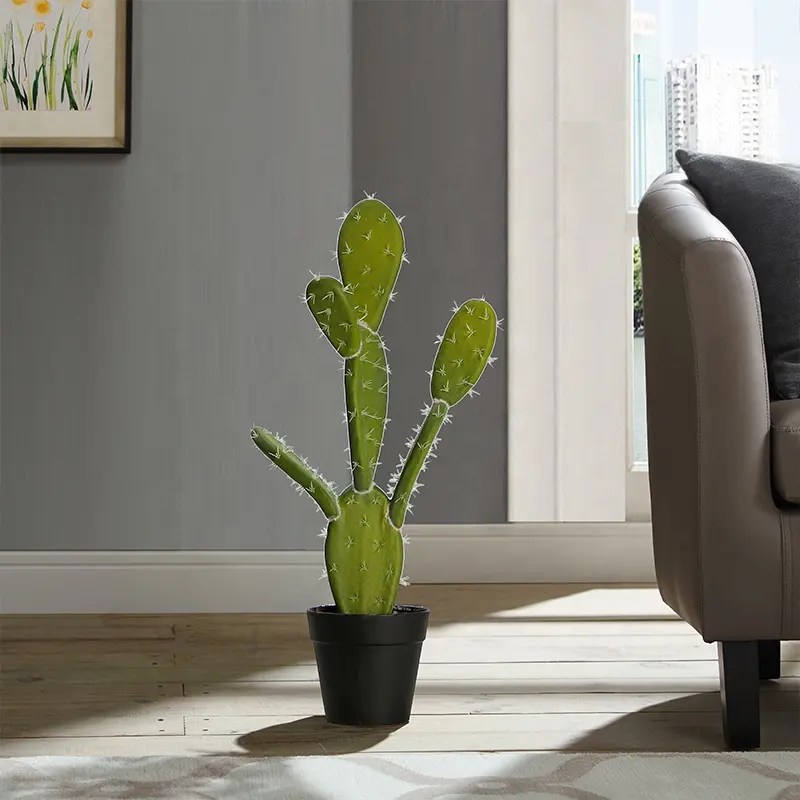 Alta calidad 43 cm Cactus con olla para la decoración de la casa